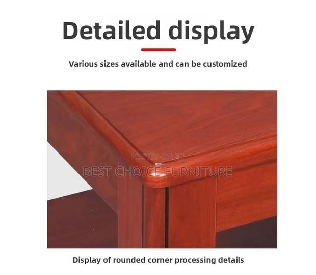 Coffee Tables; Mahogany Finish Wooden Coffee Table Stool - thumbnail 3