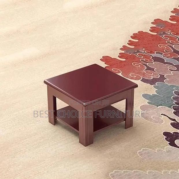 Coffee Tables; Mahogany Finish Wooden Coffee Table Stool - thumbnail 5