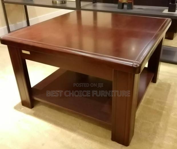 Coffee Tables; Mahogany Finish Wooden Coffee Table Stool - thumbnail 8