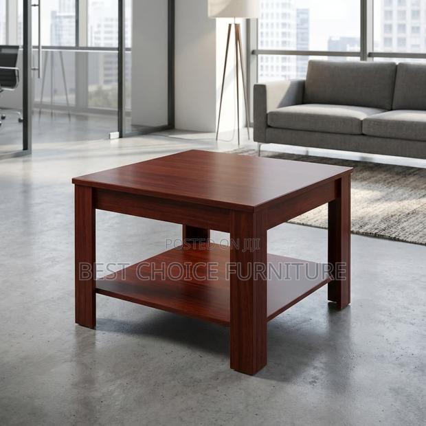 Coffee Tables; Mahogany Finish Wooden Coffee Table Stool - thumbnail 9