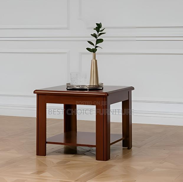 Coffee Tables; Mahogany Finish Wooden Coffee Table Stool - thumbnail 10