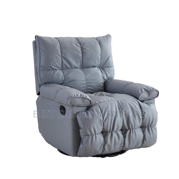 Office Sofa Sets; Executive Grey Reclining Office Sofa Chair - thumbnail 3