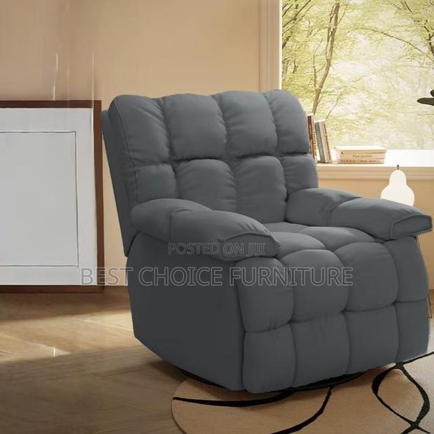 Office Sofa Sets; Executive Grey Reclining Office Sofa Chair - thumbnail 4