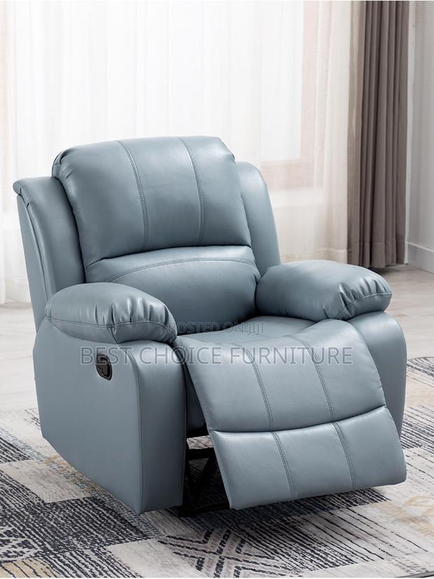 Office Sofa Sets; Executive Grey Reclining Office Sofa Chair - thumbnail 7