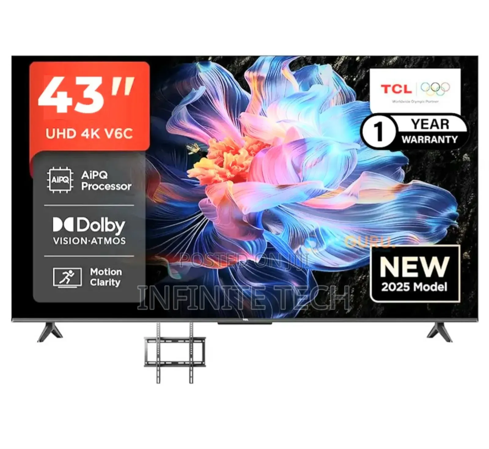 Televisions Tcl Tcl 43′′ V6c (New 2025) 4k Hdr Google Tv – 43v6c