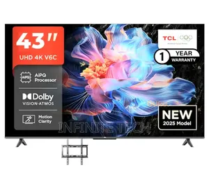 Televisions Tcl Tcl 43′′ V6c (New 2025) 4k Hdr Google Tv – 43v6c
