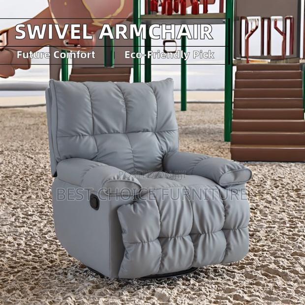 Office Sofa Sets; Executive Grey Reclining Office Sofa Chair - thumbnail 9