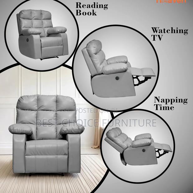 Office Sofa Sets; Executive Grey Reclining Office Sofa Chair - thumbnail 11