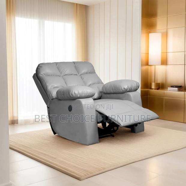 Office Sofa Sets; Executive Grey Reclining Office Sofa Chair - thumbnail 14