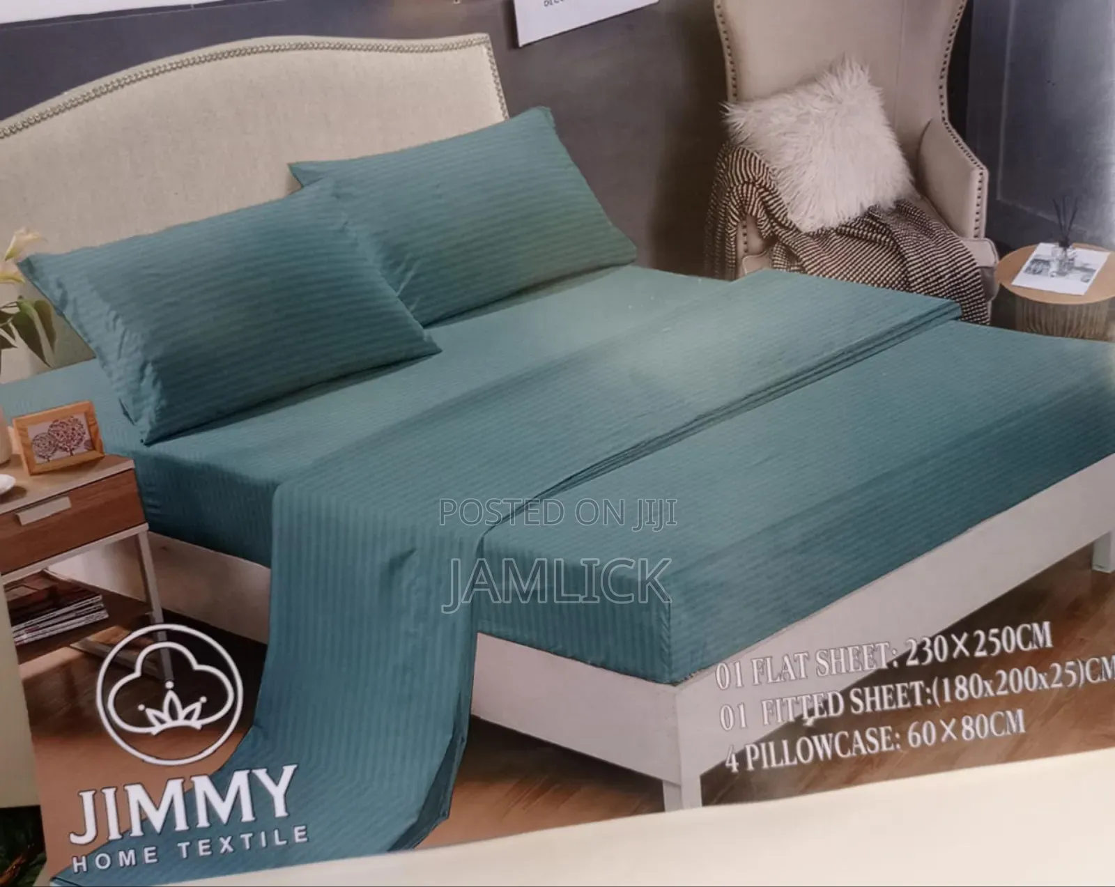 Coloured Stripped 6pc Mattress Cover Set –Tr