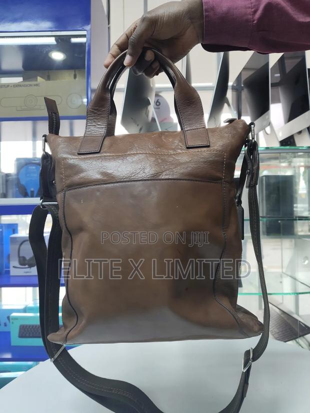 Brown Leather Shoulder Bag (14.0 Inches) - thumbnail 4