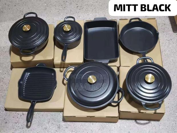 13 PCS Set Premium Enamel Coated Cast Iron Cookware – Jm - thumbnail 2