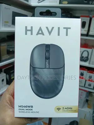 The Havit Ms46wb Dual Mode Rechargable Wireless Mouse.