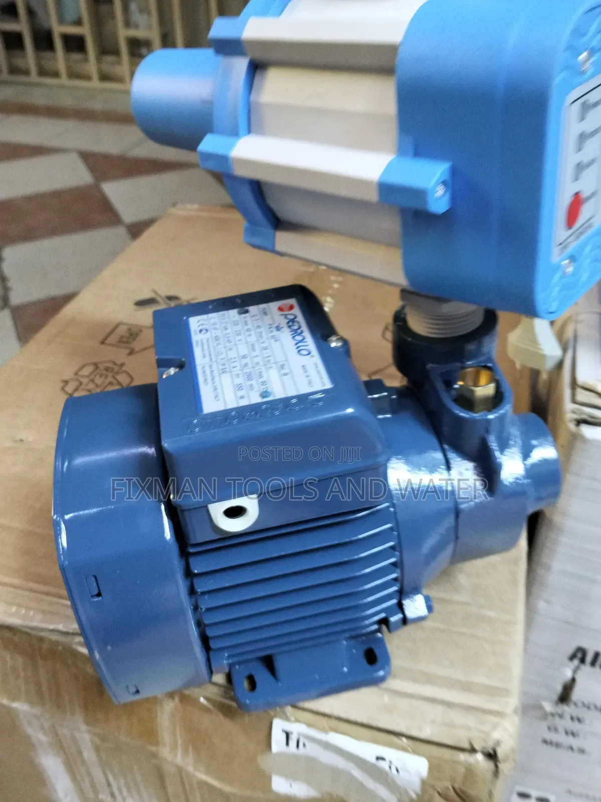 High Pressure Pedrollo Water Pump 0.5 Hp With Pressure Control Switch