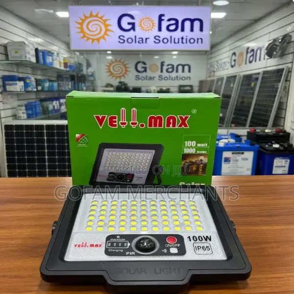 Velmax Bright High Quality Solar Light With Motion Sensor 60w, 100w,