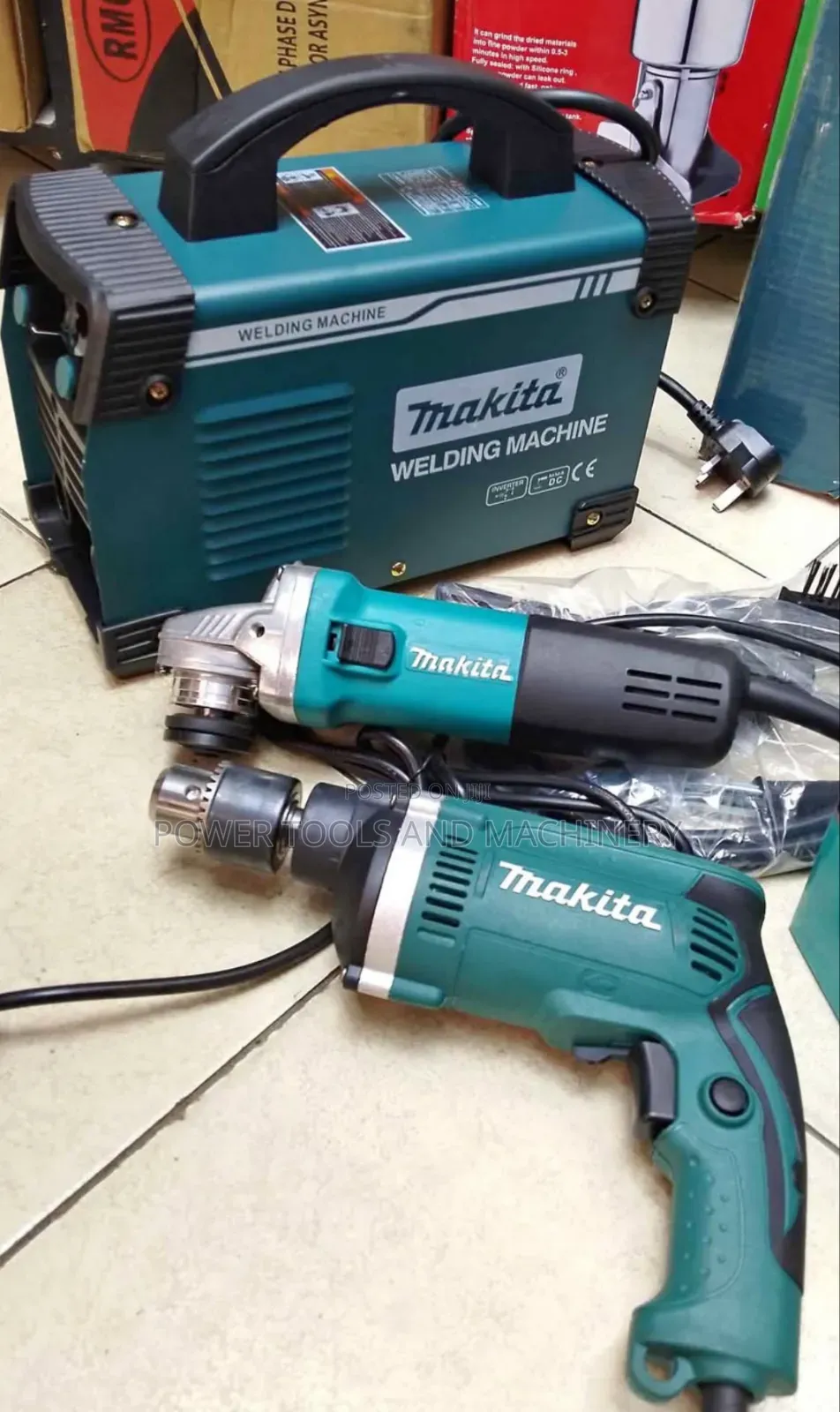 Makita Welding,4" Grinder And 710watts Impact Drill Combo/Makita Combo