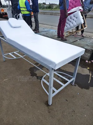 Adjustable Head Massage Bed, White Colour