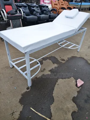 Adjustable Head Massage Bed, White Colour