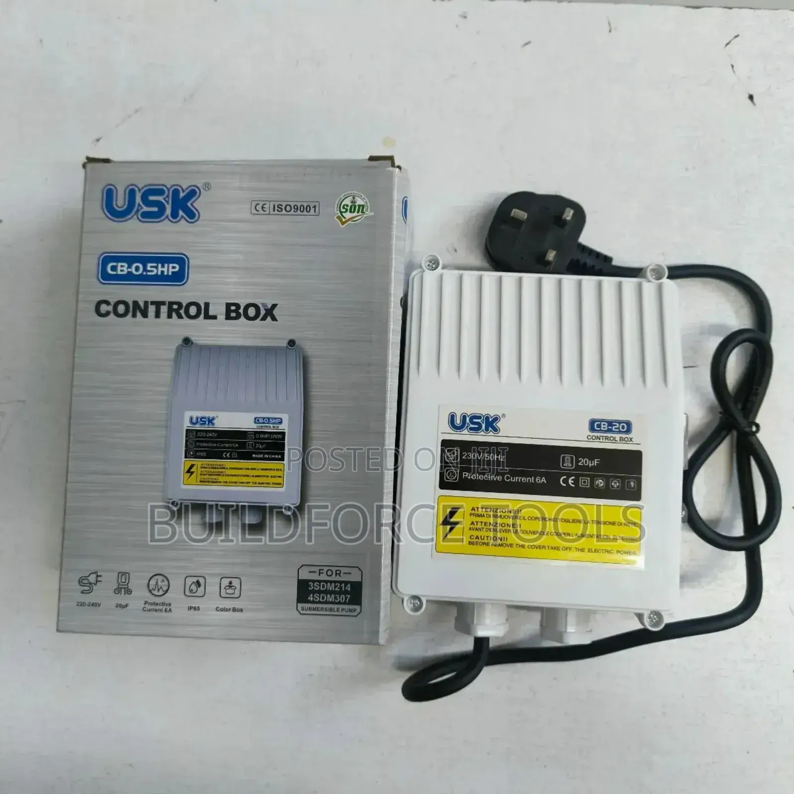 Electric Control Box for Submersible Pump 0.5 Hp
