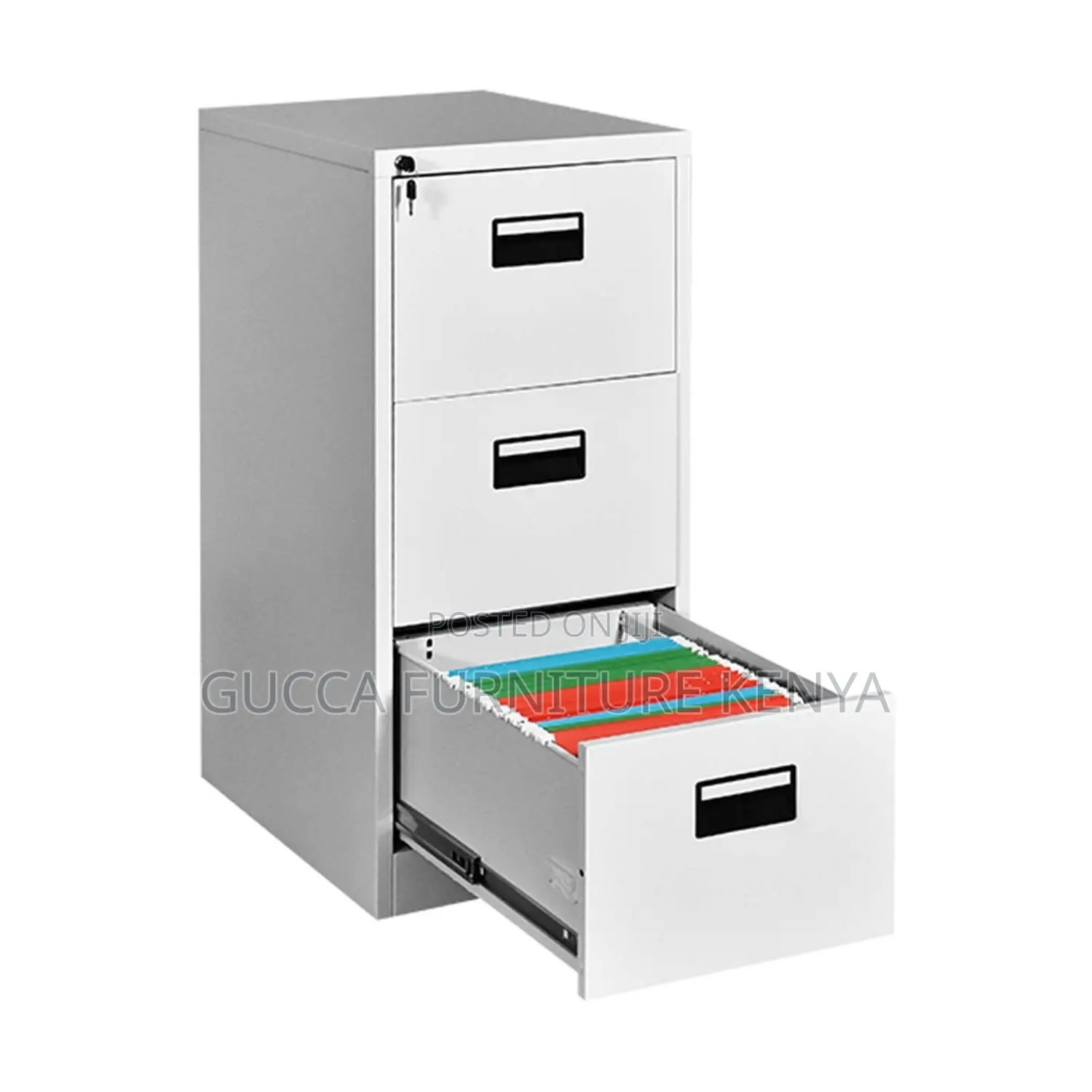 3-drawer's Metallic Filling Storage Cabinet