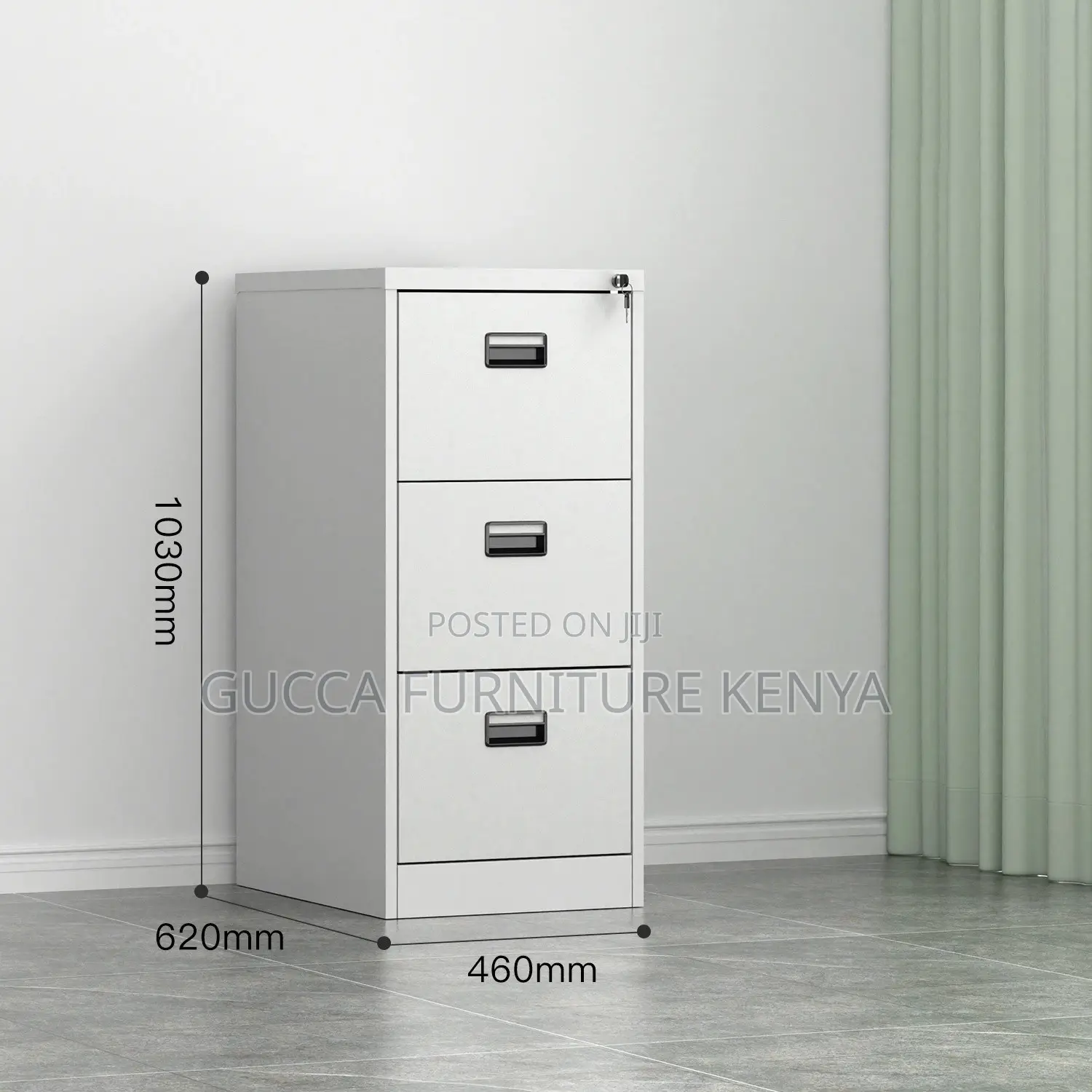 3-drawer's Metallic Filling Storage Cabinet