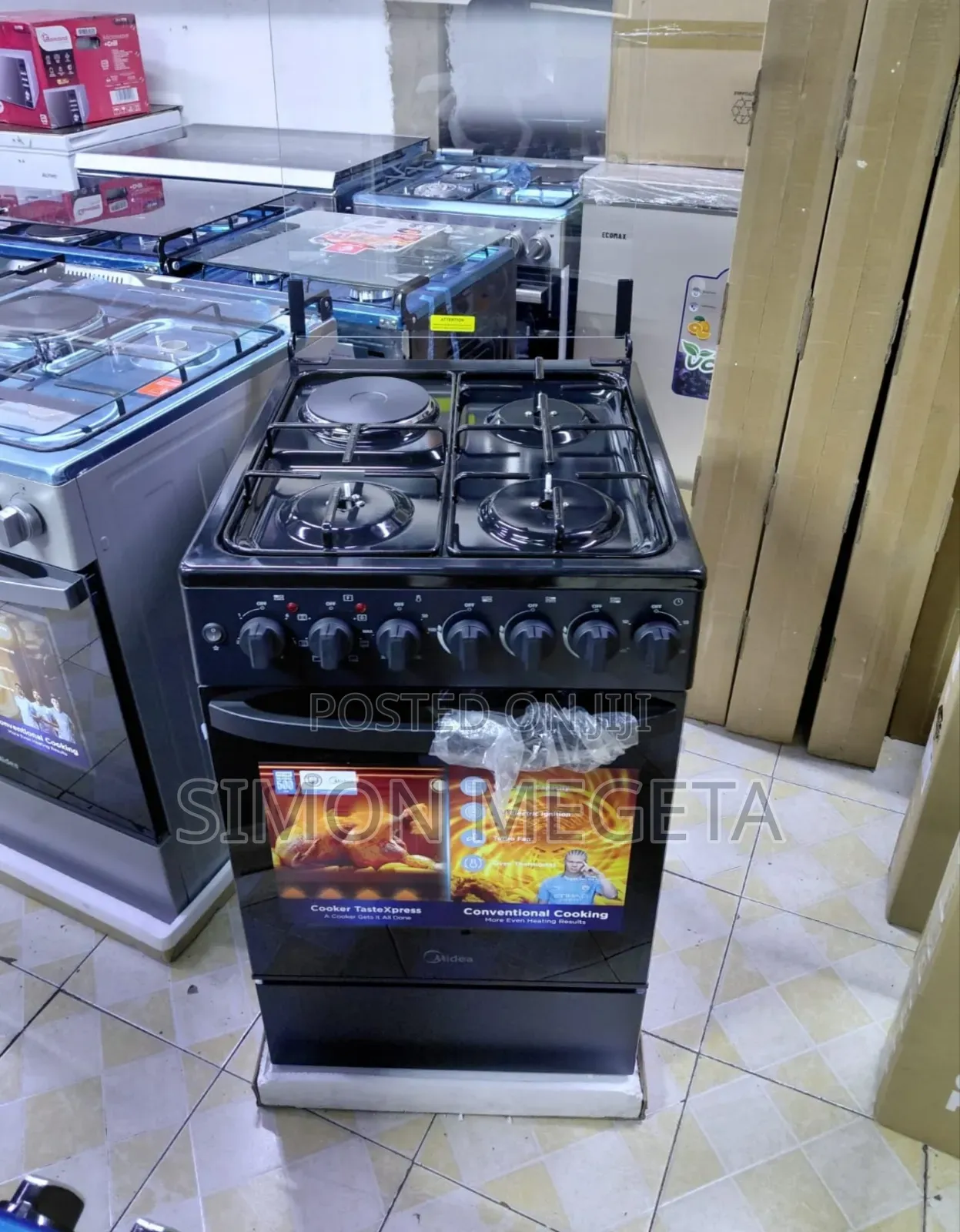 Midea 50 by 60 3g 1e Standing Cooker (5de3gih-Bk)Black