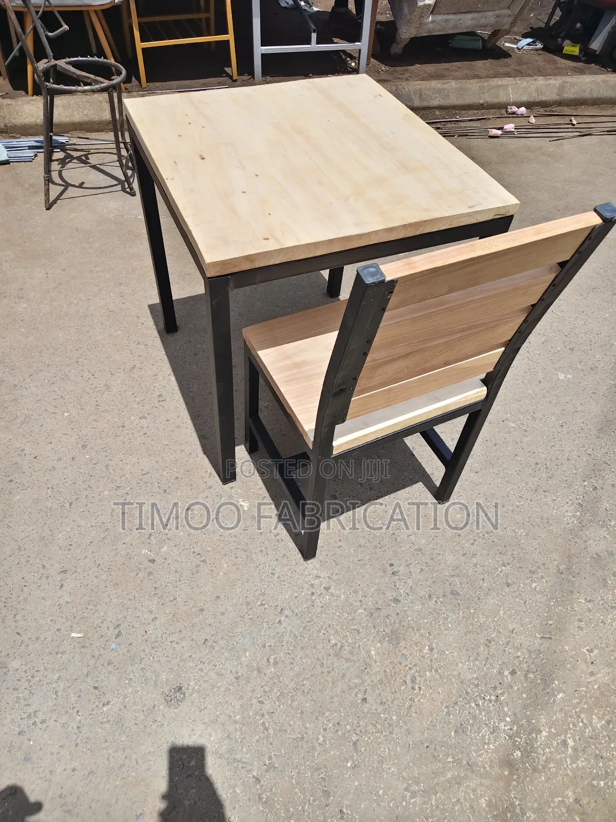 Square Table With Wooden Top 