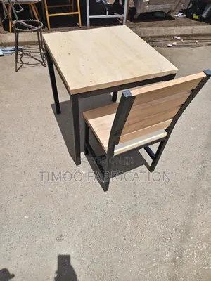 Square Table With Wooden Top 