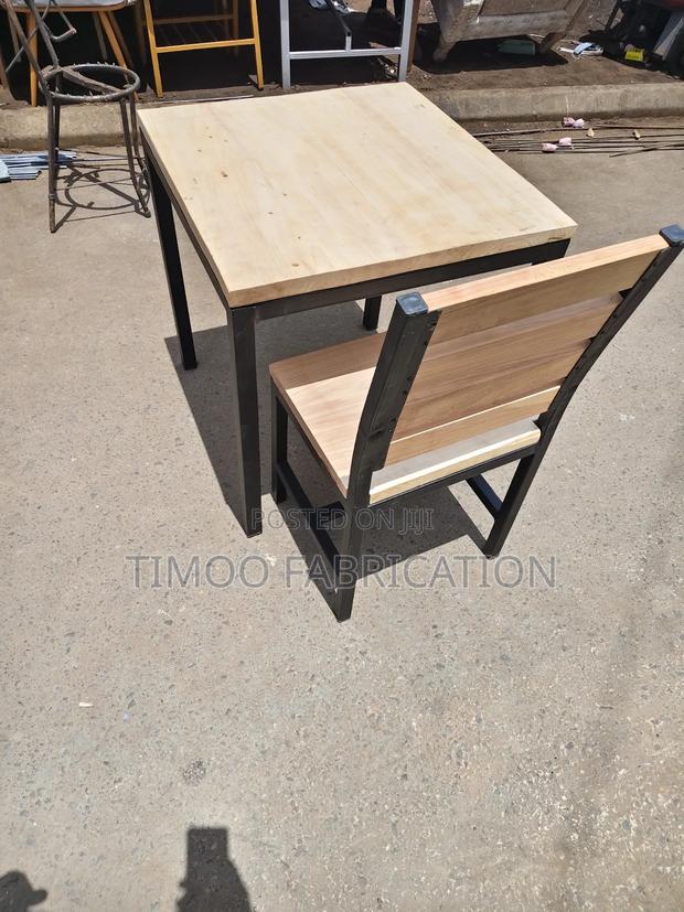 Square Table With Wooden Top  - thumbnail 2