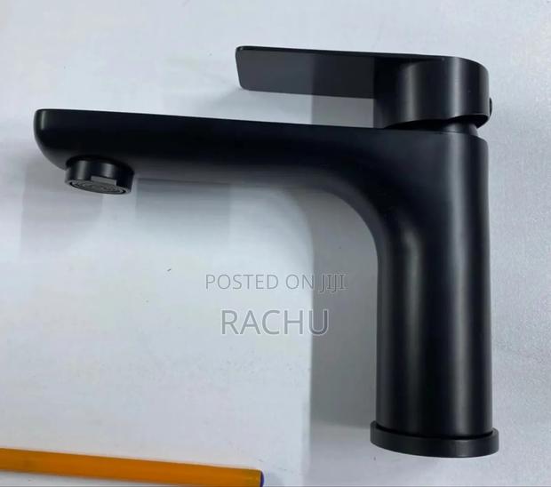 Basin Mixer Tap Black Heavy Brass - main view