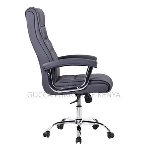 Gray Executive Leather Office Chair