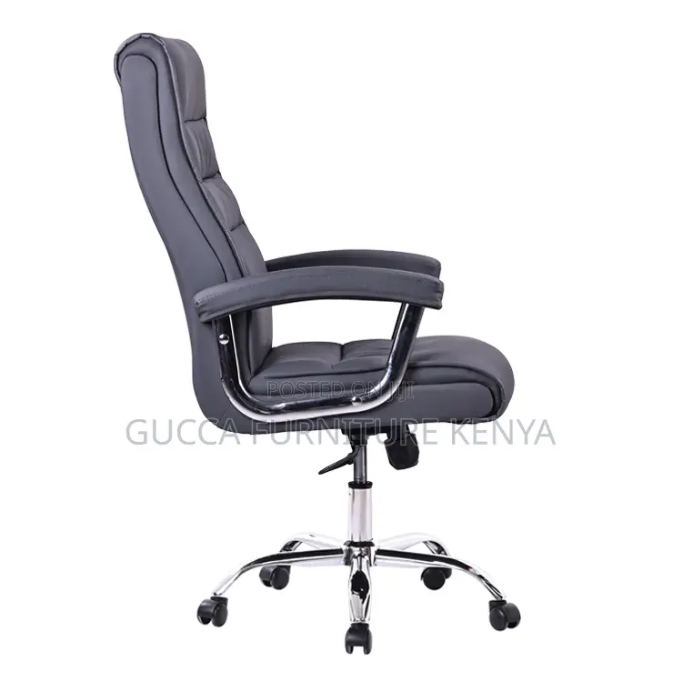 Gray Executive Leather Office Chair