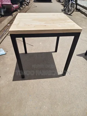 Square Table With Wooden Top 
