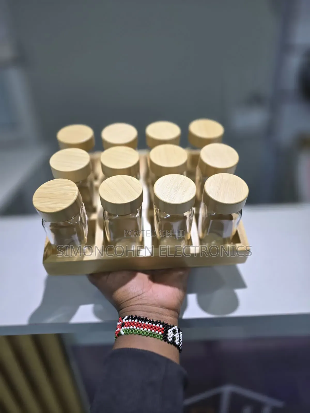 12pcs Glass Spice Jars With Rack