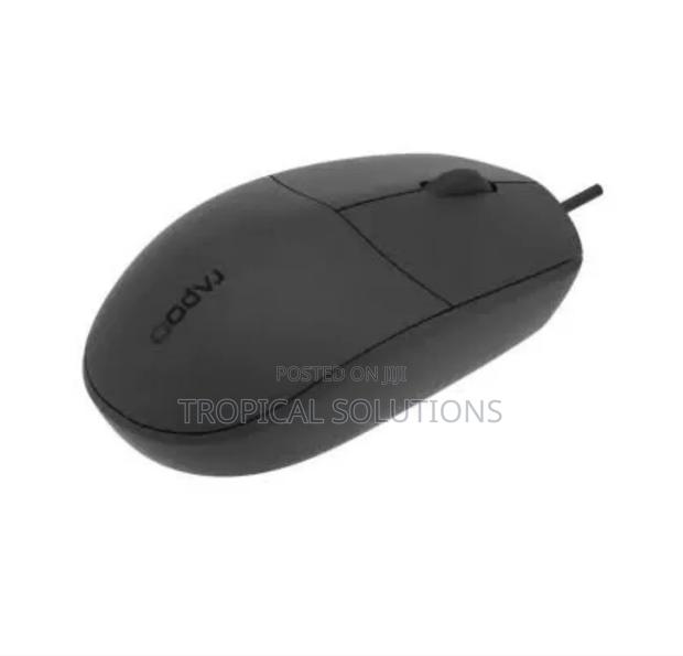Rapoo Wired Optical Mouse N100 Black Mouse - thumbnail 3
