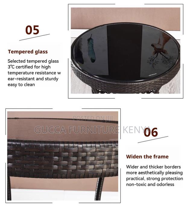 2-seater Outdoor Home Office Dining Set - thumbnail 3