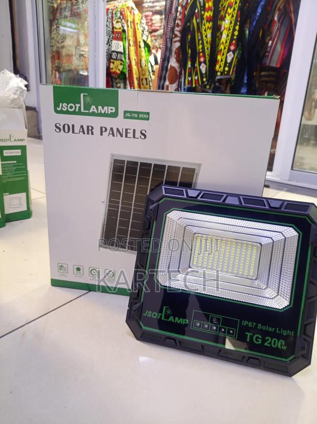 Jsot Tg 200w Solar Outdoor Security Light With Solar Panel - main view