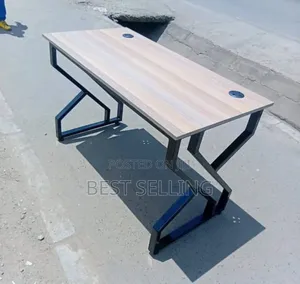 Wooden Top Metallic Study Desk