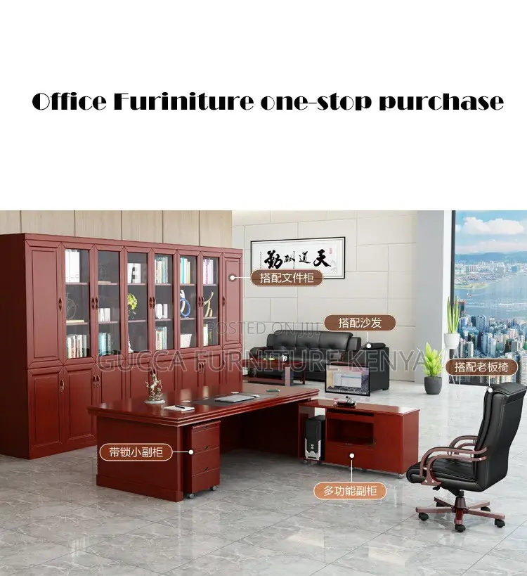 Executive 180cm L-shaped Office Boss Table