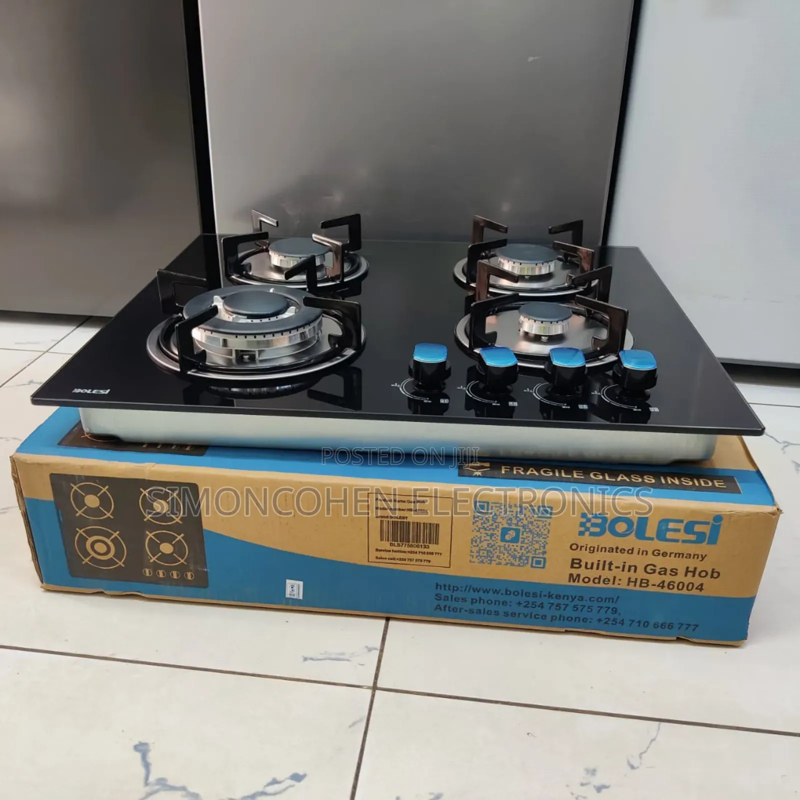 Bolesi Built In Kitchen Hob 60cm 4 Gas Burner