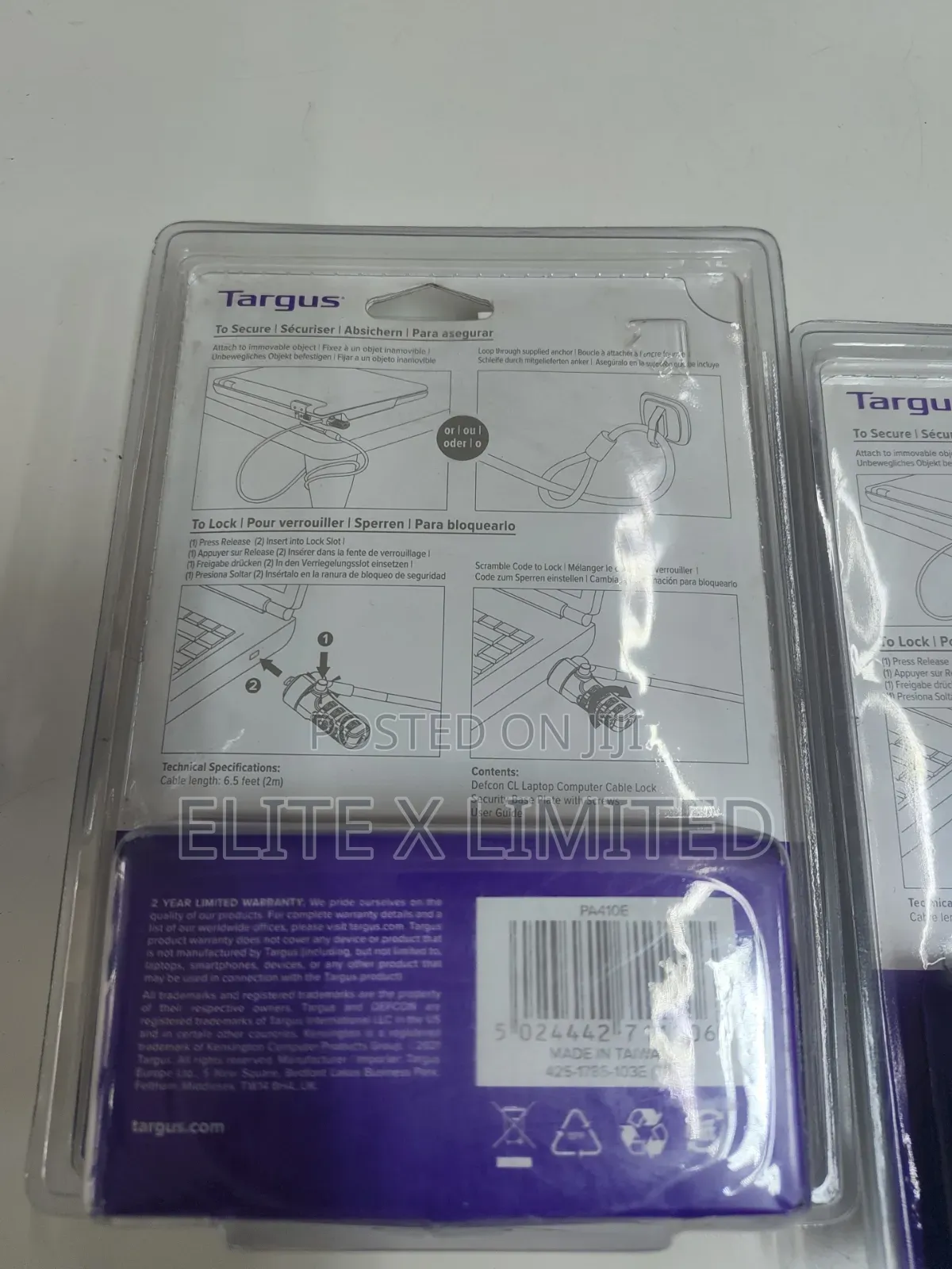 Targus Defcon Laptop Computer Cable Lock (2m/6.5ft)
