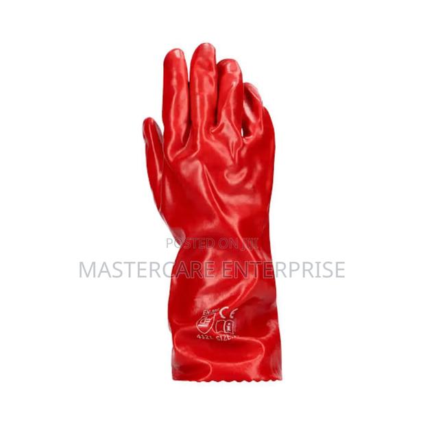 Red Pvc Gloves - main view