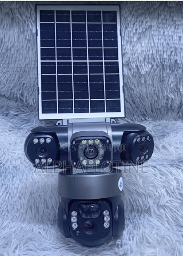 Triple Lens With Three Screen View ,Solar Powered,4g CCTV Surveilance - main view