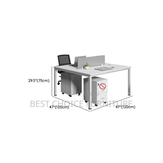 Office Workstations; Dual-Sided White Office Desk for Two Employees - thumbnail 2
