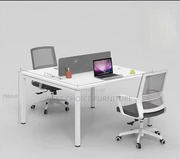 Office Workstations; Dual-Sided White Office Desk for Two Employees - thumbnail 5