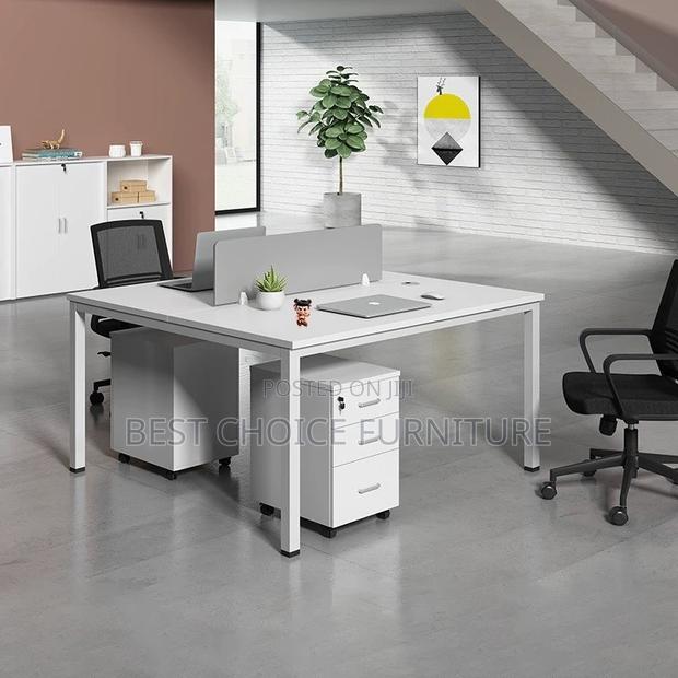 Office Workstations; Dual-Sided White Office Desk for Two Employees - thumbnail 7
