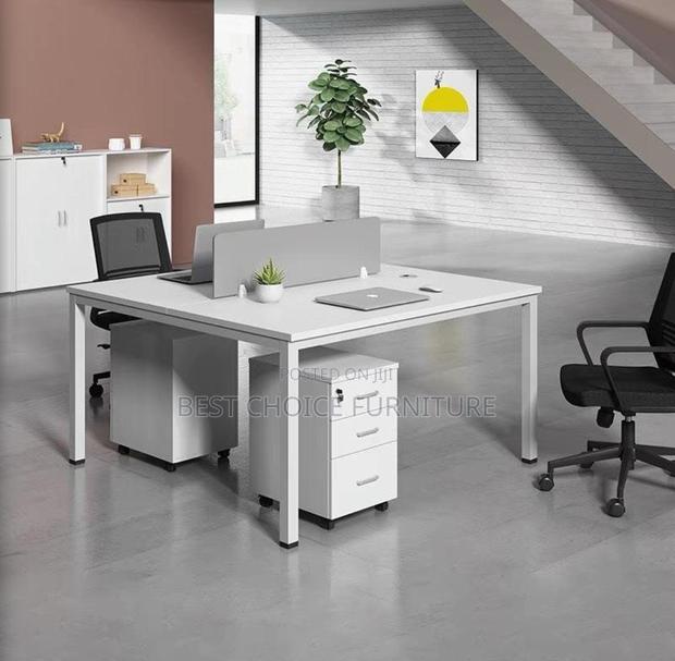 Office Workstations; Dual-Sided White Office Desk for Two Employees - thumbnail 8