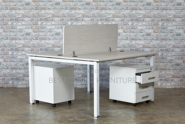 Office Workstations; Dual-Sided White Office Desk for Two Employees - thumbnail 11
