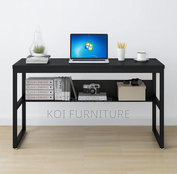 Office Table : Tribesigns Black Computer Office Desk - thumbnail 2