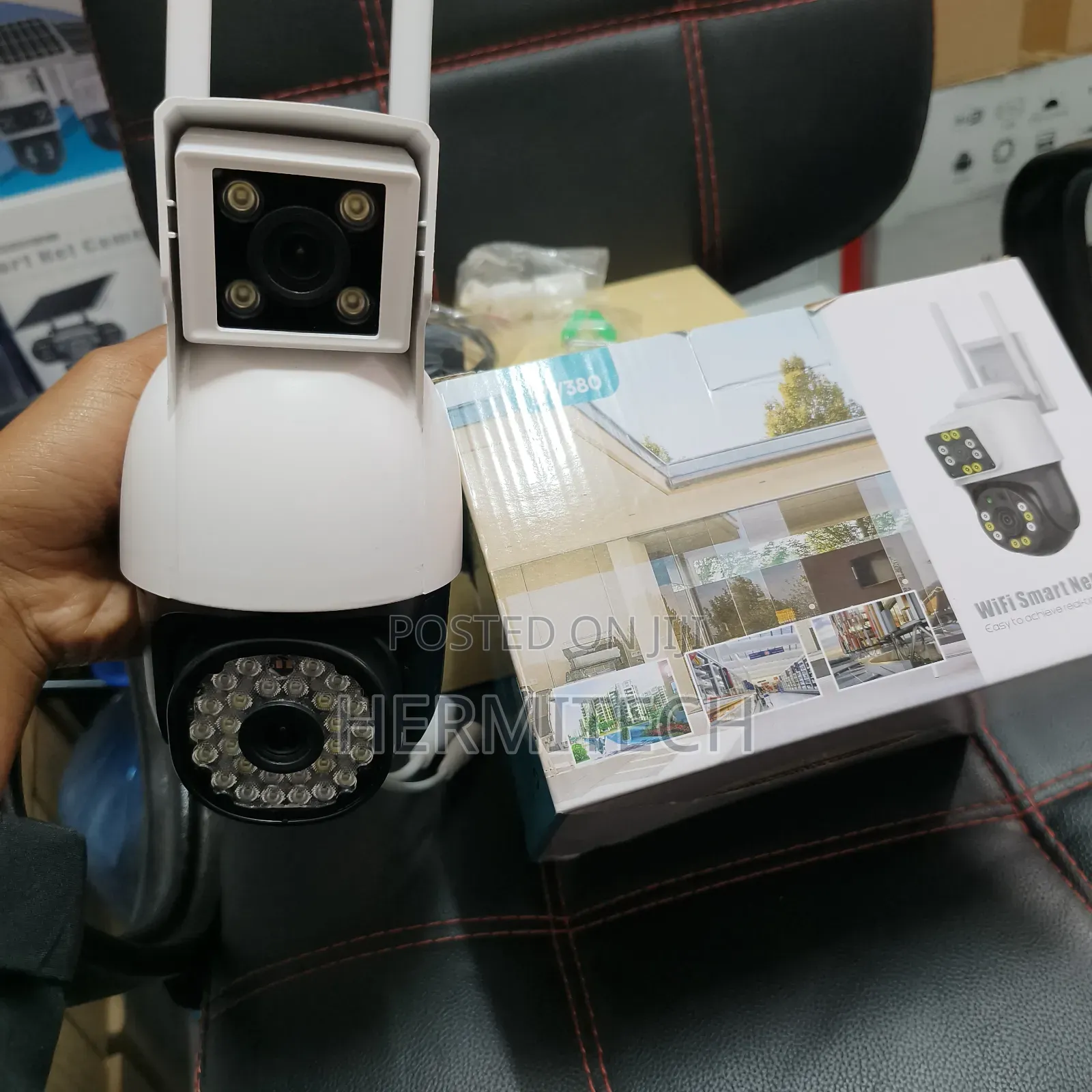 White V380 Wifi Smart Net Camera With Dual Lens